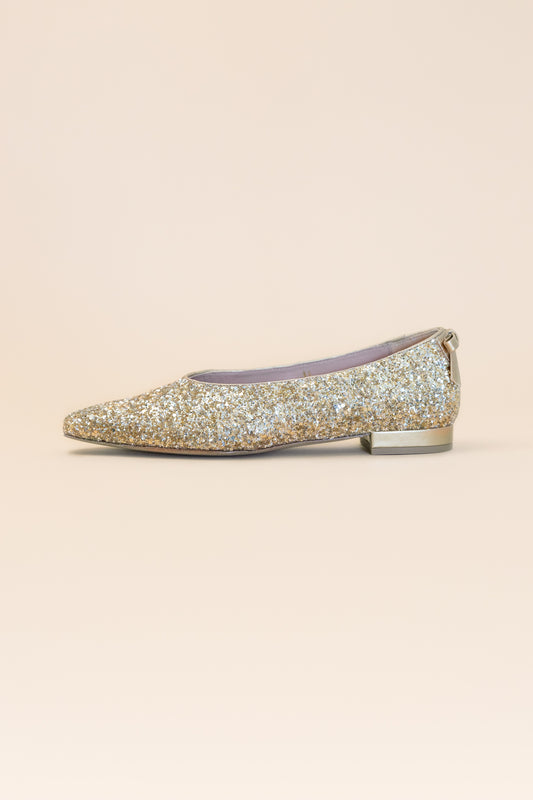 PRE-ORDER Leena Indoor Shoe - Golden Glitter